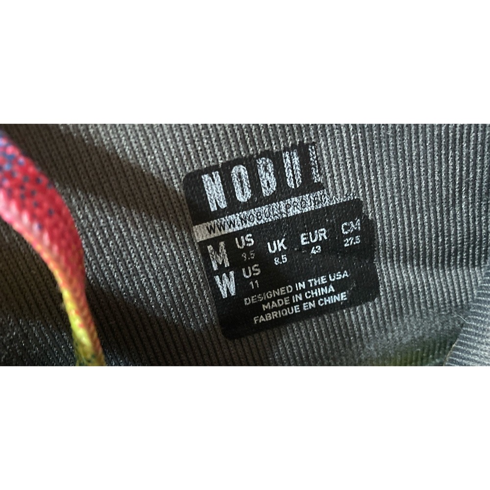 Nobull Outwork High Top Workout Trainer Shoes Mens 9.5 Grey Rainbow Super Fabric - Picture 6 of 6